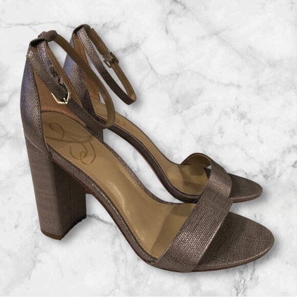 Sam Edelman Shoes - Sam Edelman Yaro Glitter Ankle Strap Heels